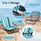 Portable Aluminum Beach Chair with Cushion Quick Dry Folding Outdoor Travel Chair